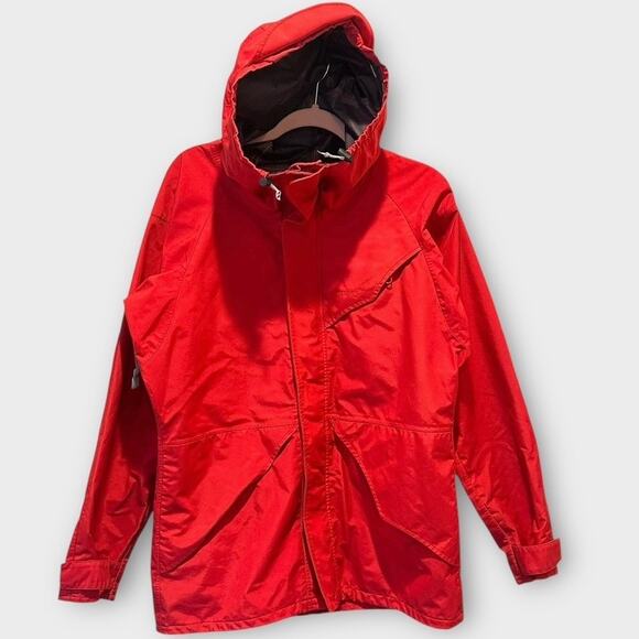 Marmot Classic Outdoor Hiking Gorpcore Red Hooded Gore Tex Rain Jacket Small - Picture 2 of 13